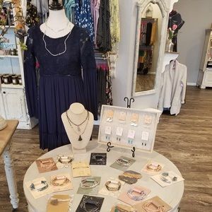 NWOT Navy Blue Lace Dress